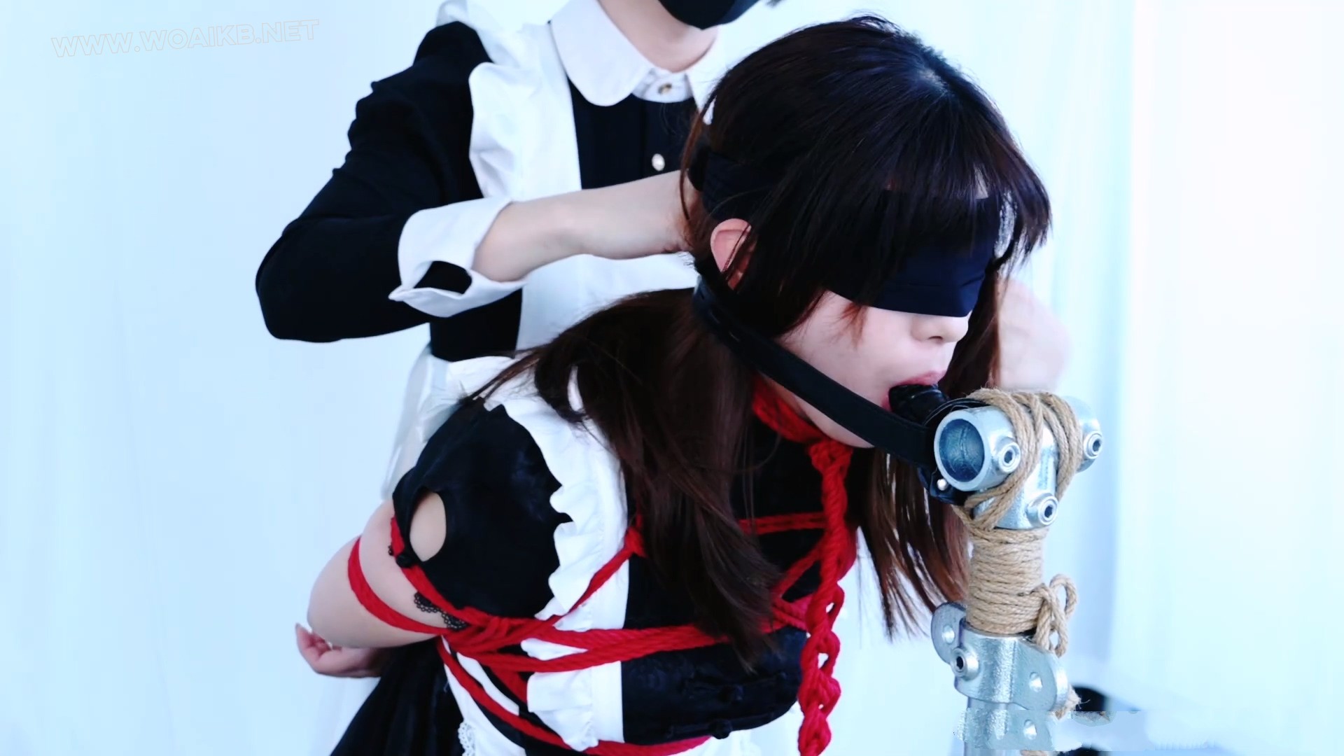 黑丝国风小女仆 百合loli调教 女虐女 固定放置 阳俱口塞 强高放置 鞭打 强膏 预览图 24