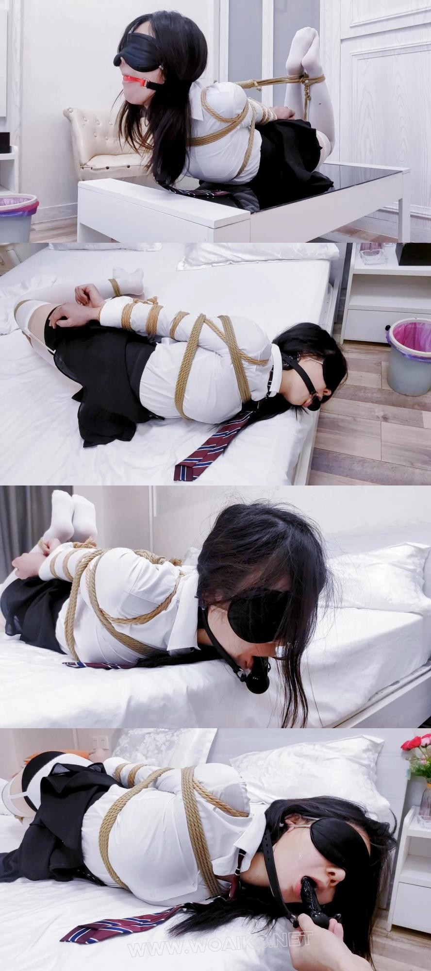 《圈养系》第三集-直臂驷马睡觉被叫醒+先是胶布封嘴+换成口球口水收集+再换成杨具…