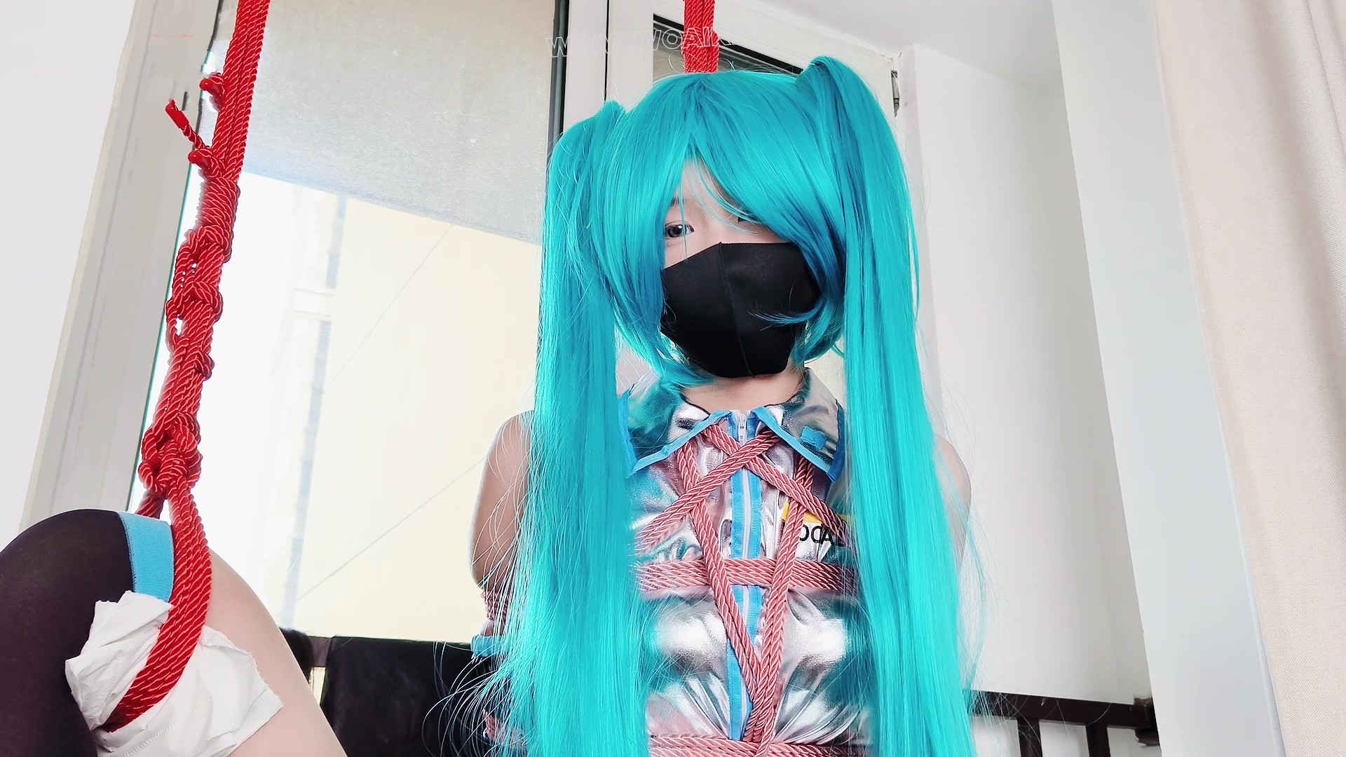 雪儿cos初音漫展结束遭BJ，吊缚初体验，被玩坏的一天….ZDB 电击 QG 谁来拯救可怜…