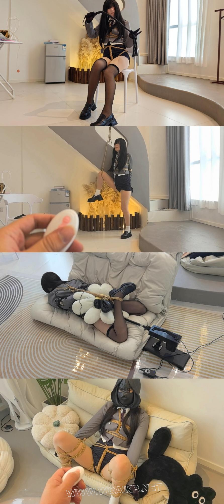 【FXX-袜娘】外卖小哥的沦陷全程无尿点 极限紧缚 多种道具强G 电击 SP TK p机  玩…