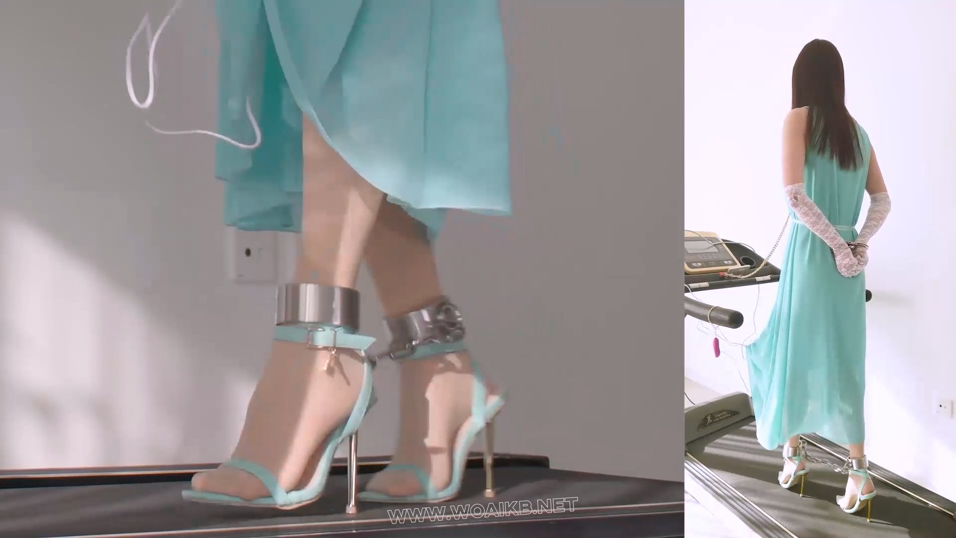 脚镣手铐禁锢绿裙肉丝绿凉高+金属GS、电动BB、无线TD与跑步机 预览图 10