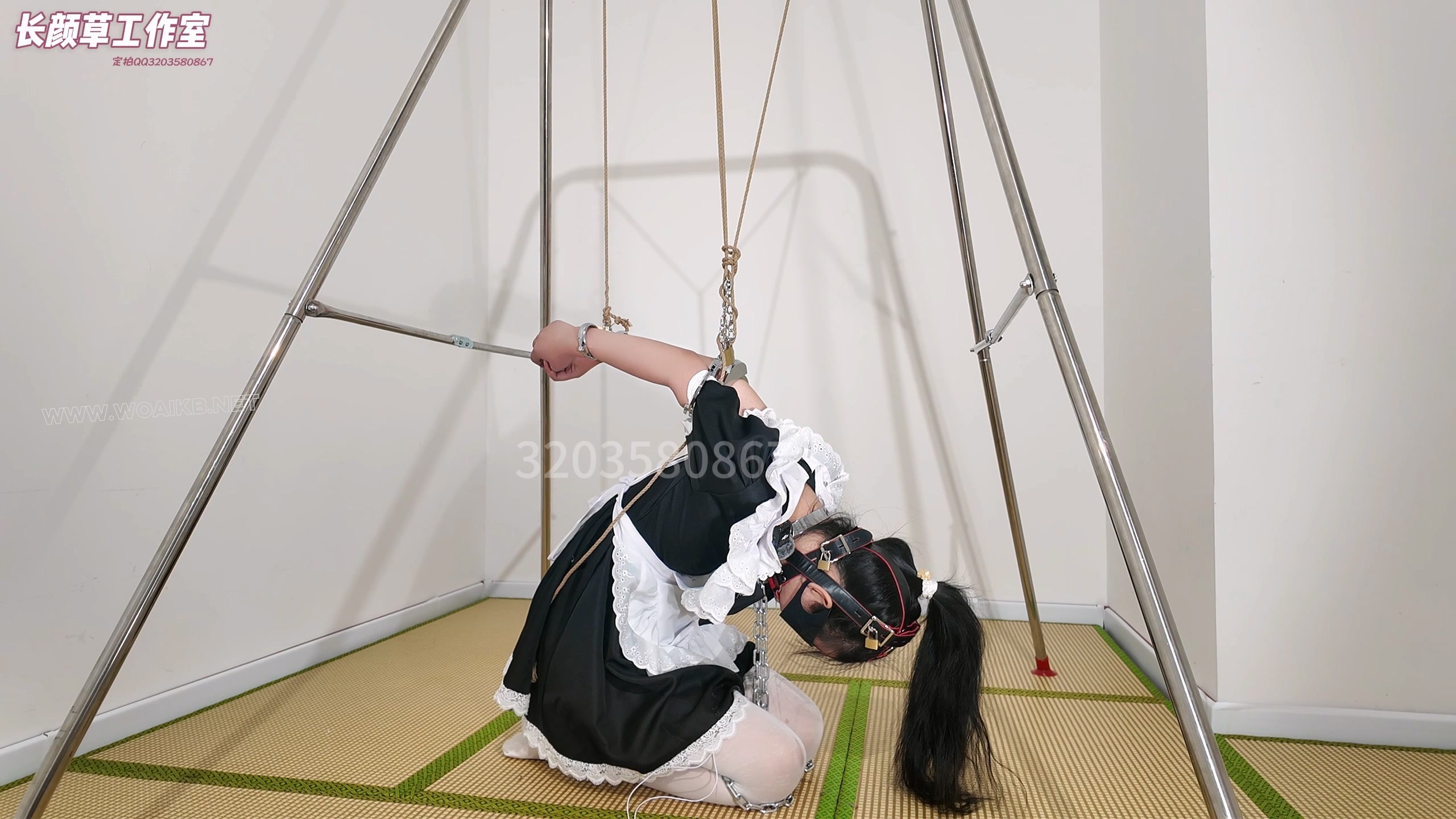 霜喵3小时囚禁调教下集 百档电击 震动玩具全身镣铐 口球 蒙眼自己找钥匙挣脱 爽的…