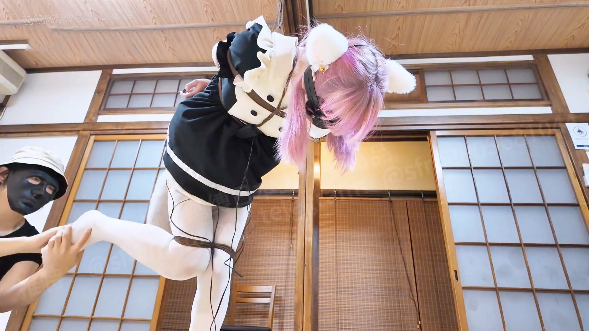 白丝猫系女仆养成攻略！年末干活！日式座椅分腿紧缚 强制开口口塞，口水流满一地... 预览图 15