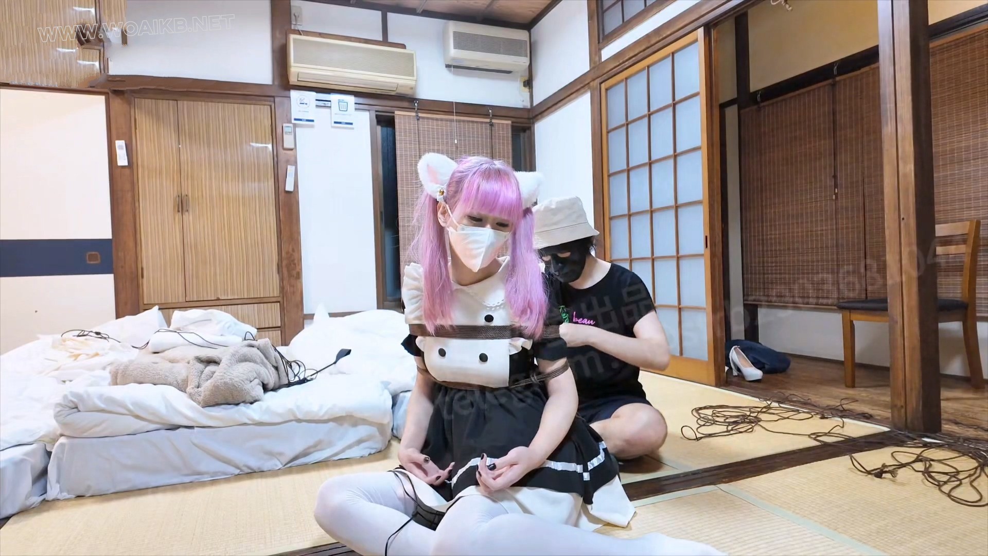 白丝猫系女仆养成攻略！年末干活！日式座椅分腿紧缚 强制开口口塞，口水流满一地... 预览图 19