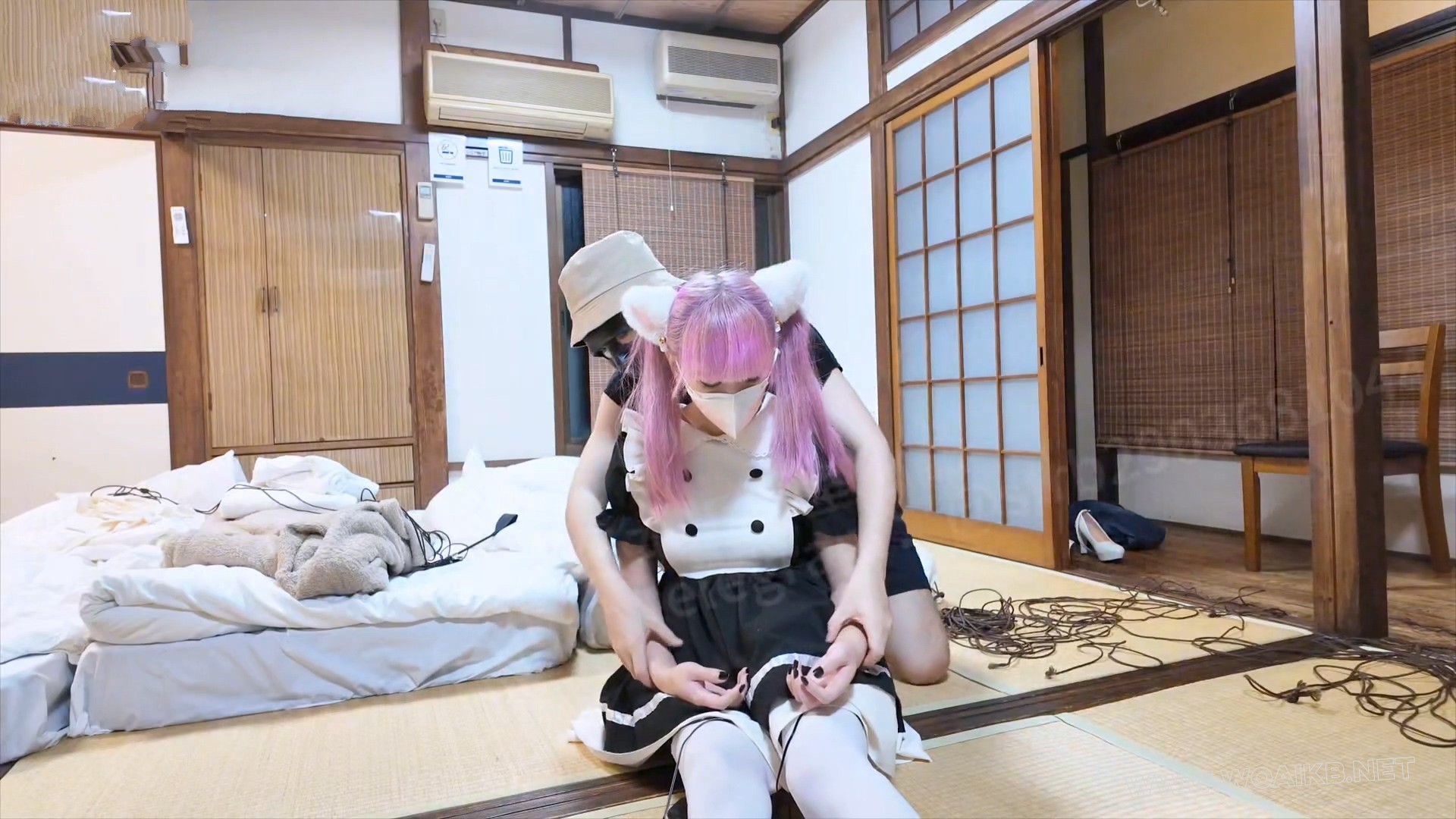 白丝猫系女仆养成攻略！年末干活！日式座椅分腿紧缚 强制开口口塞，口水流满一地... 预览图 20