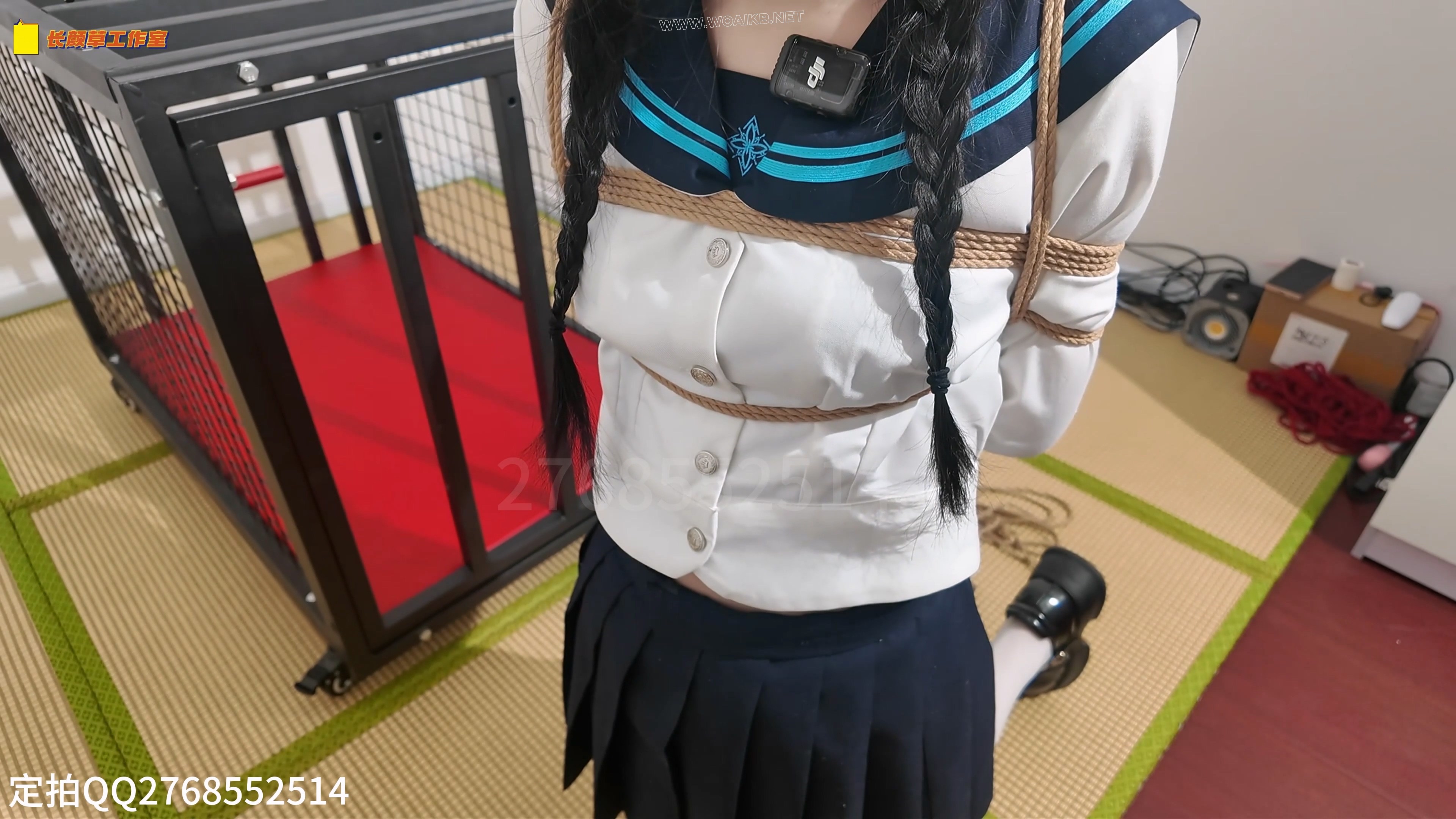 霜喵100分钟吊腿调教放置，强制脱鞋脱白丝挠痒tk，少萝音交chuan 极限后高手狗笼吊…