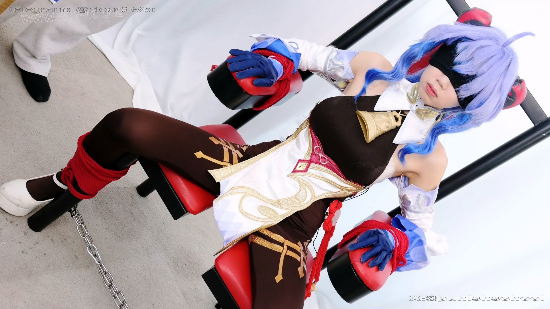 甘雨的蒙眼堵嘴窒西墙高调教  椅缚 固定放置 蒙眼堵嘴 呼吸抑置 双蛋强高 …