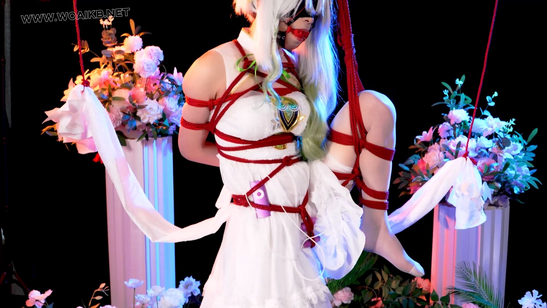 捆绑放置挣扎Cos系列第十一集，纳西妲花嫁，下半部分