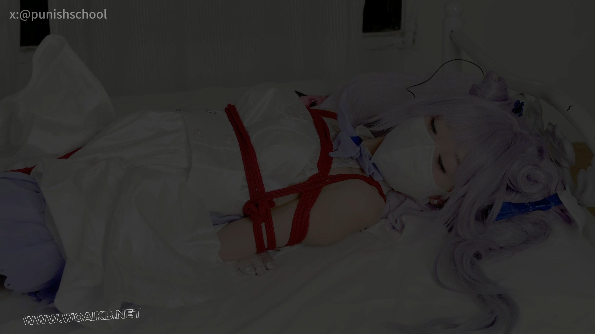 刻晴花嫁的新婚枕头闷杀 花嫁刻晴的新婚夜 惨遭新郎枕头闷杀 原地升天 原神 COS 花…