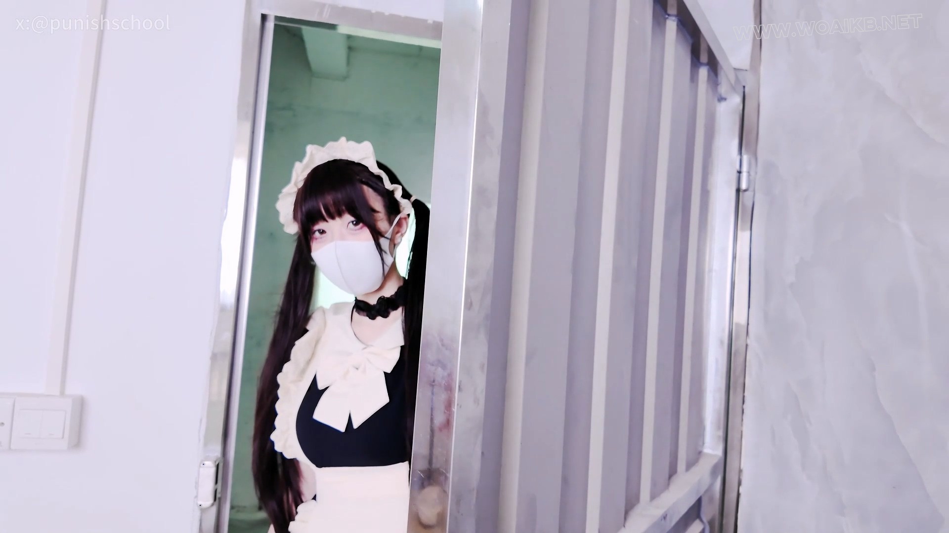 调教上门女仆（上） 双马尾萝莉 女仆 吊带袜 白丝 红绳捆绑 捆绑放置 强制爱抚 强…