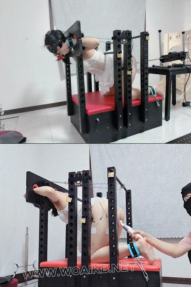 清纯女大学生的拘束架体验，郊狼+电击棒，炮击猛烈输出，想躲又躲不掉，最后采访体…