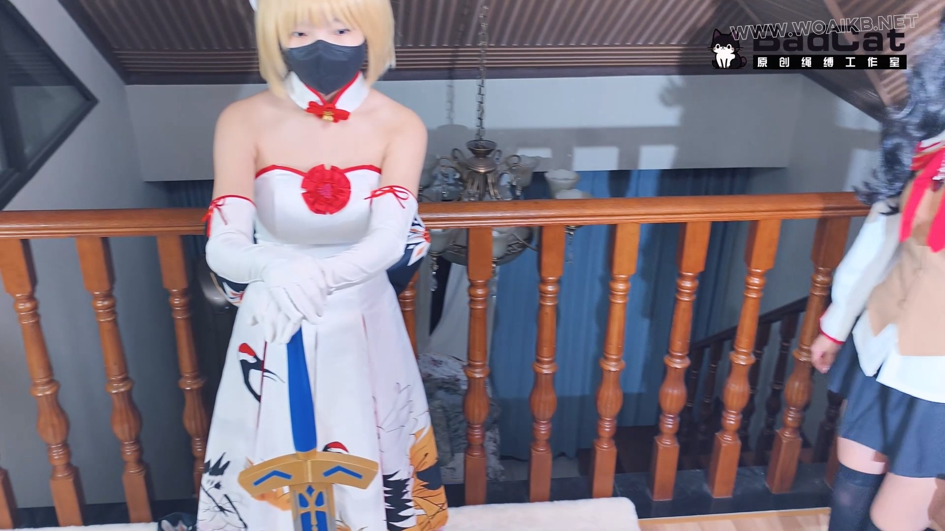 【双女 远坂凛XSaber Cos】五花紧缚 堵嘴 挠脚心 耳光 最后双女惨遭紧缚TK