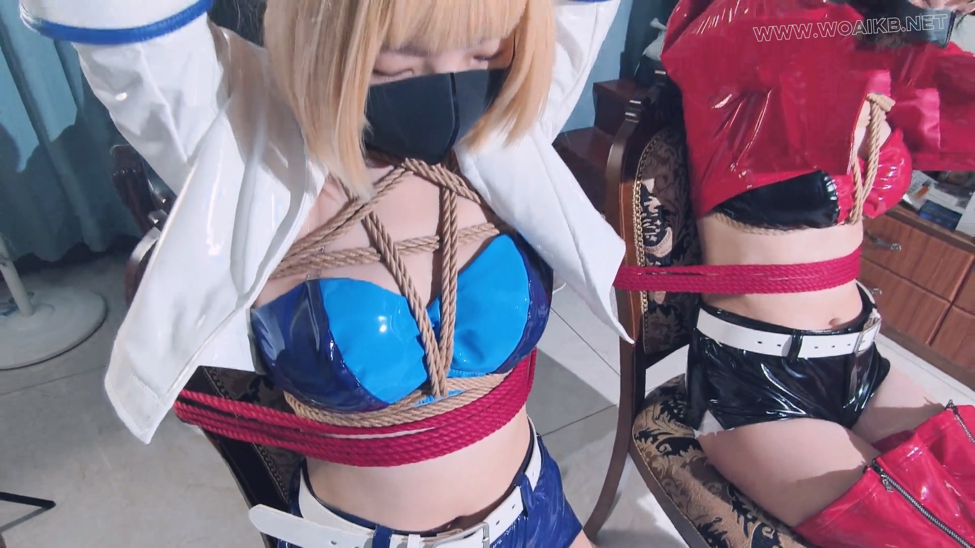 【saberX远坂凛 双人赛车服】【雪儿X妙妙】【双人麻绳紧缚 棒棒 揉熊 羞辱 SP挠痒】