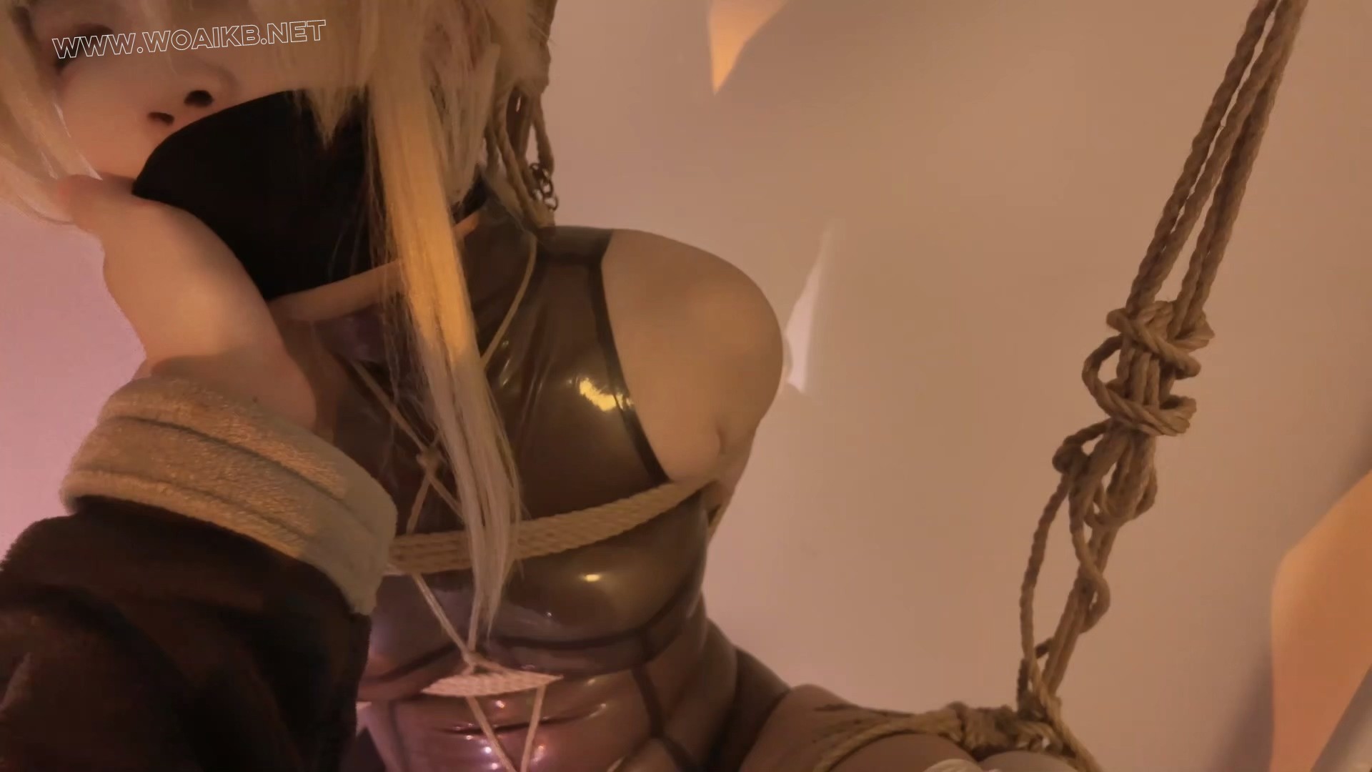 《飞鸟马时胶衣转盘放置》-海砂— 飞鸟单脚吊 马具口球流血 预览图 9