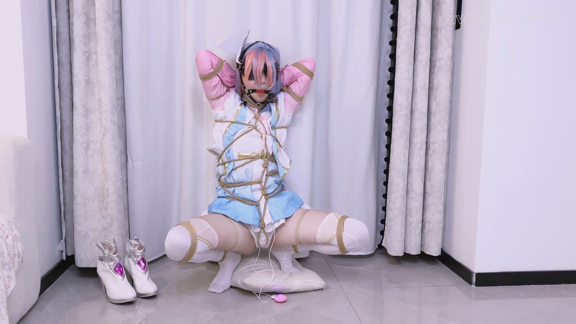 《二次元少女系》-客户定拍-第五集-唐舞桐cos+日式紧缚+胸缚+蛇缚并腿缚+紧缚驷马+... 预览图 13