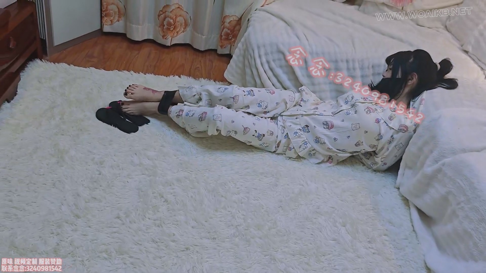 【念念】【微剧情】被扒下衣服胁迫的居家念念 睡衣人字拖 胶带捆绑封嘴 露内衣裤 ... 预览图 7