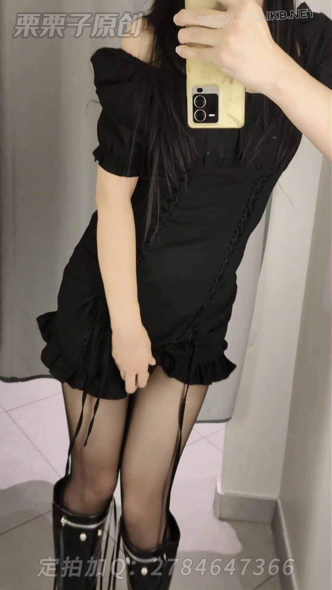 《搔首弄姿的女网红 01》 户外调教、商场强高、餐厅强高、高跟靴、包臀连衣裙、快... 预览图 1