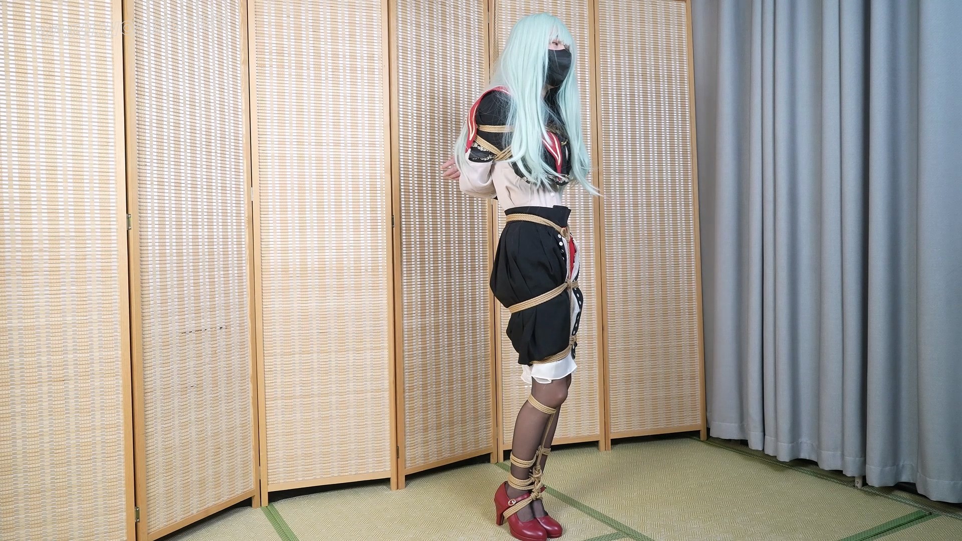 嗷嗷cos若叶睦，捆绑玩弄折磨！满地打滚！ 预览图 6