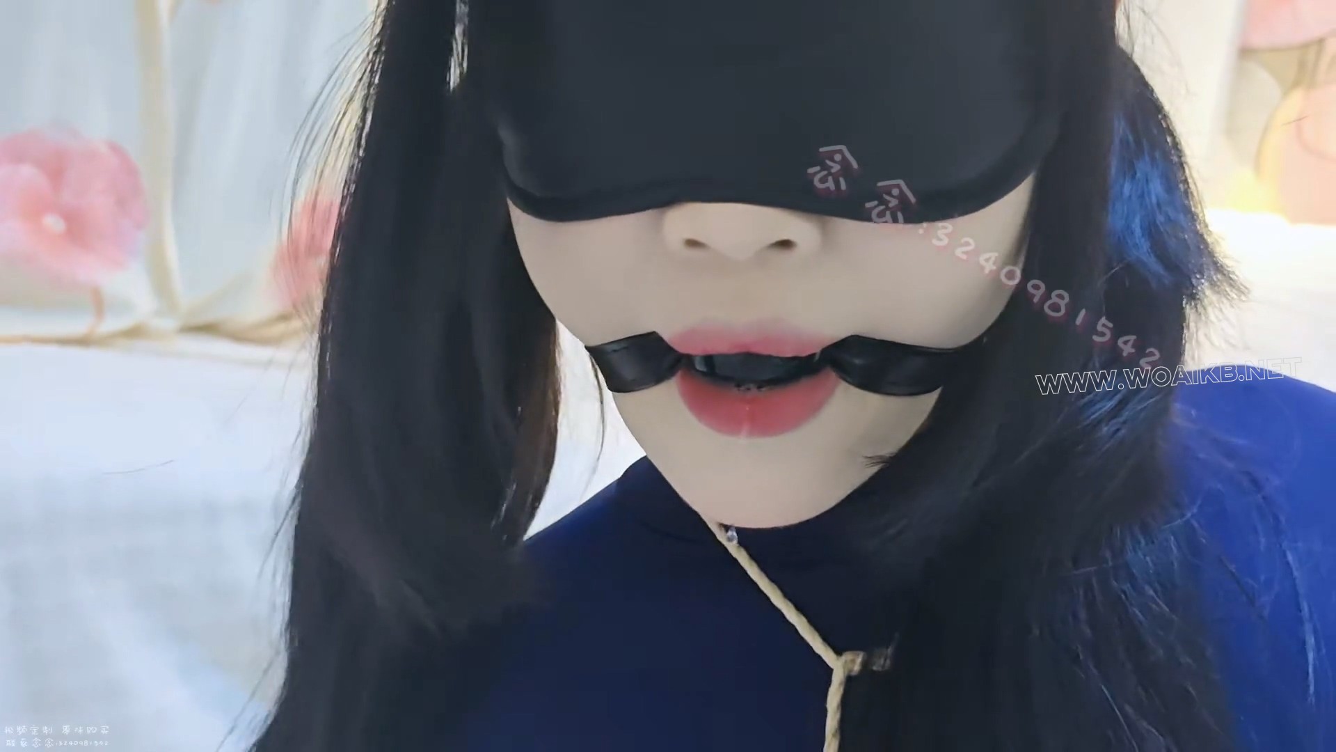 【念念】露背死库水 真空念念 双马尾白丝过膝袜一字马 龟甲缚＋口球堵嘴流口水＋蒙... 预览图 8