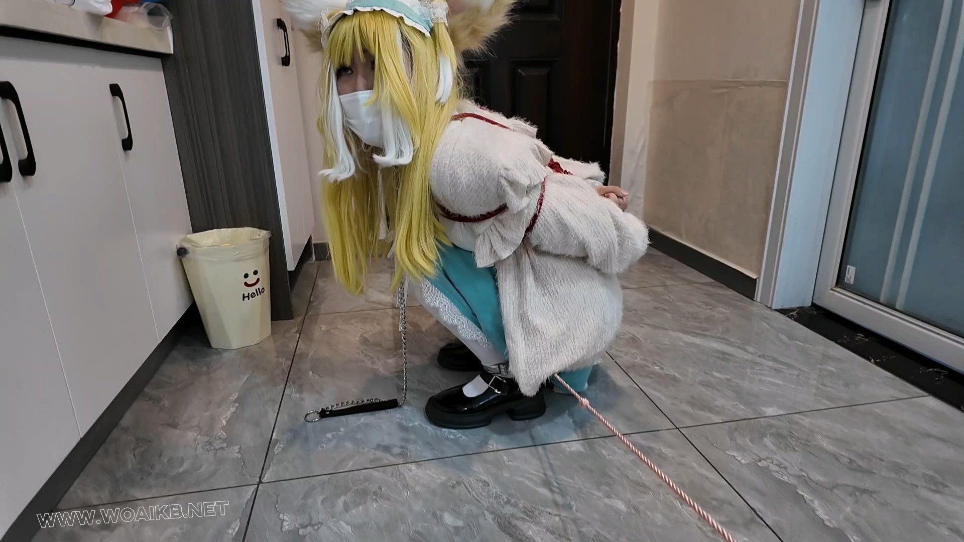 苏苏_明日方舟铃兰驷马镣铐tk大字啵啵贝失控强高，日后缚强制走绳 预览图 15