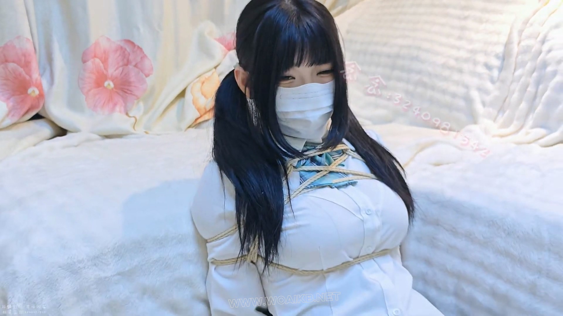 【念念】【定拍视频】好久不见的jk过膝袜 日式+并腿捆绑放置 袜子堵嘴胶带封嘴 预览图 4