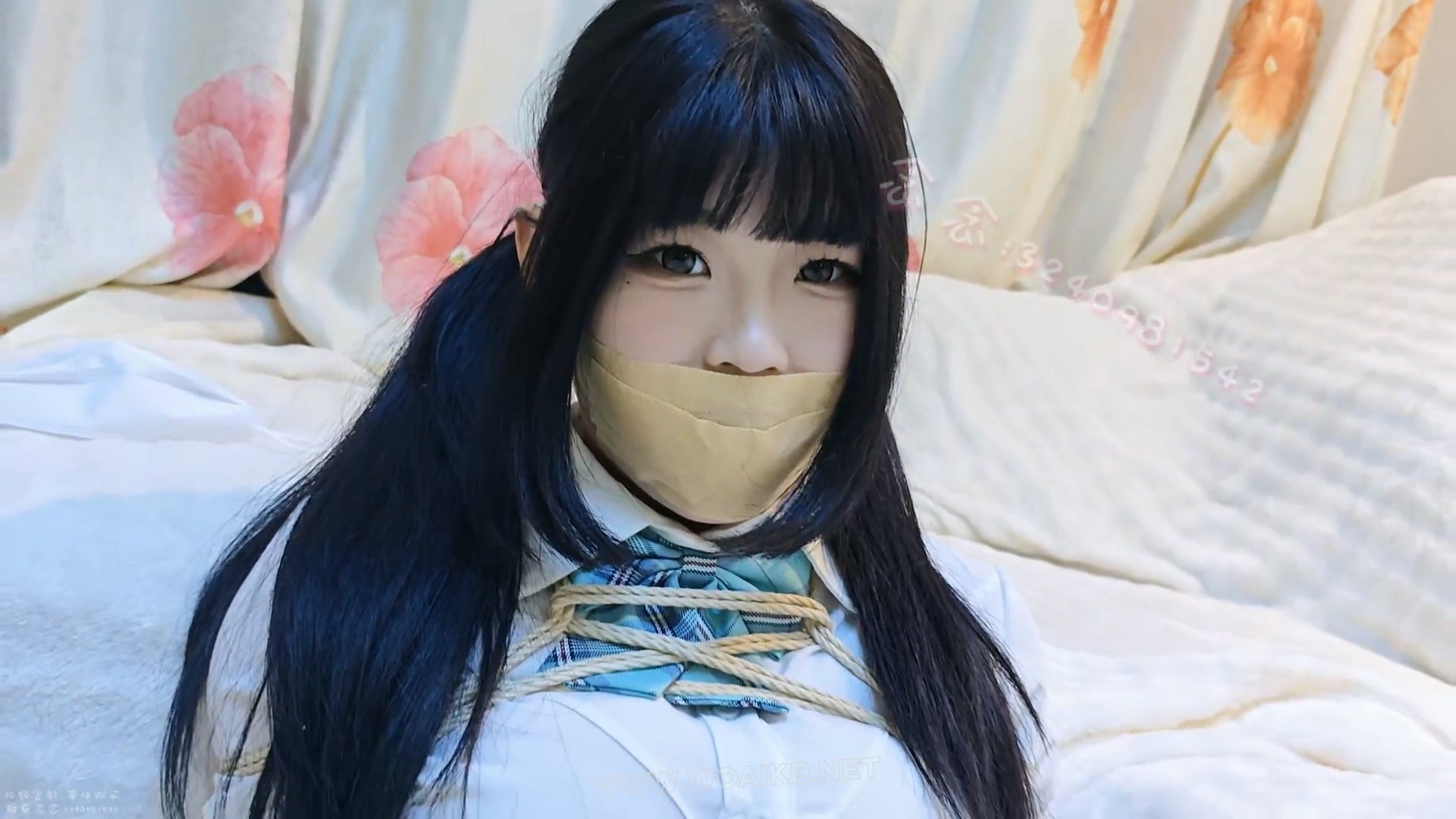 【念念】【定拍视频】好久不见的jk过膝袜 日式+并腿捆绑放置 袜子堵嘴胶带封嘴 预览图 10