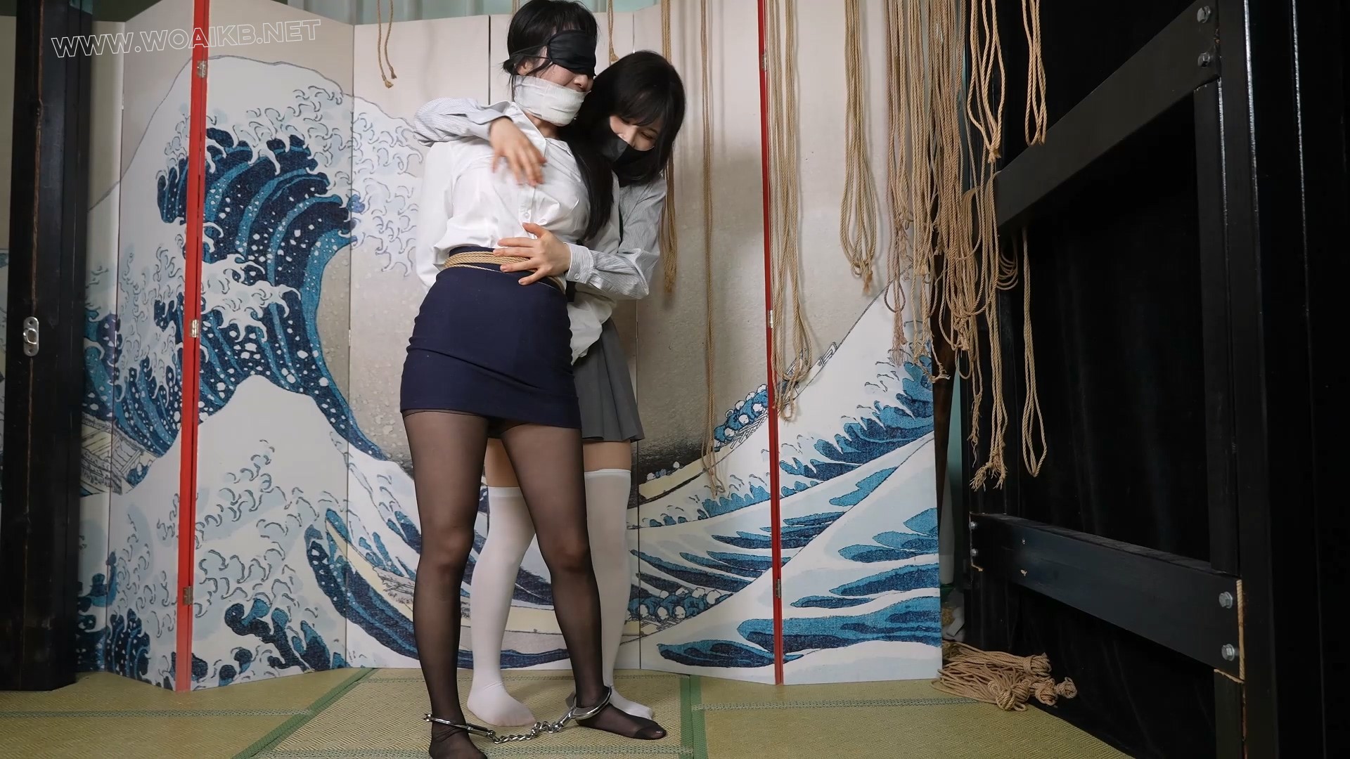 黑白制服双人互玩TK+捆绑玩弄！1h超长番！爽玩篇！ 预览图 20