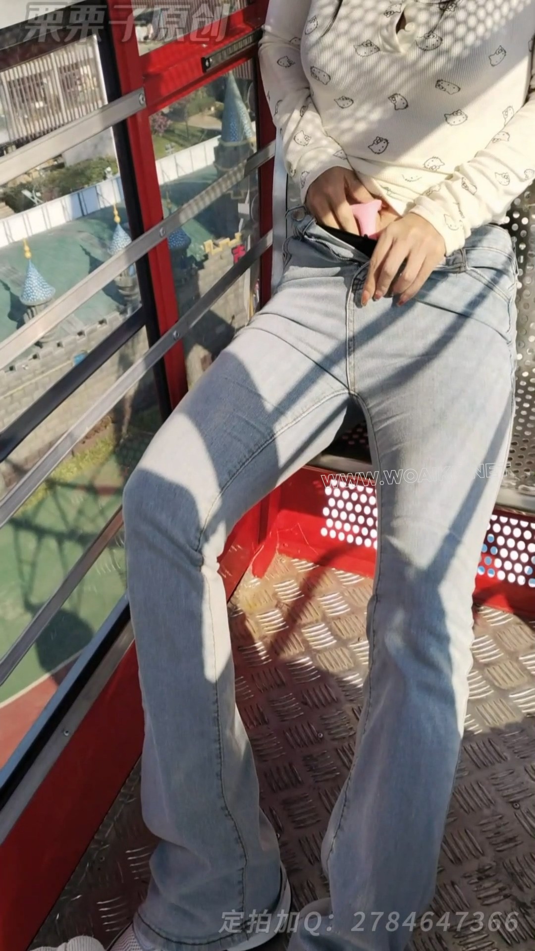 《搔首弄姿的女网红 03》 户外强高、户外调教、摩天轮强高、失禁、游乐园强高、假... 预览图 1