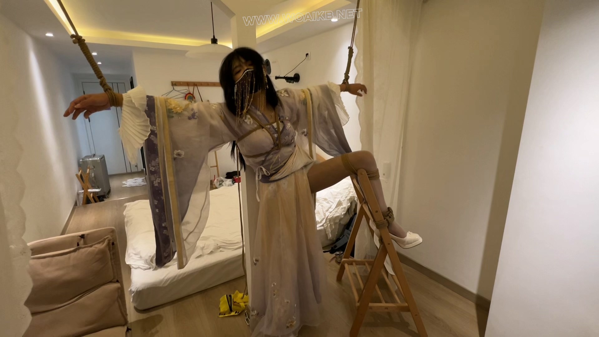 桃花魏晋汉服惨遭客户囚禁捆绑 预览图 15