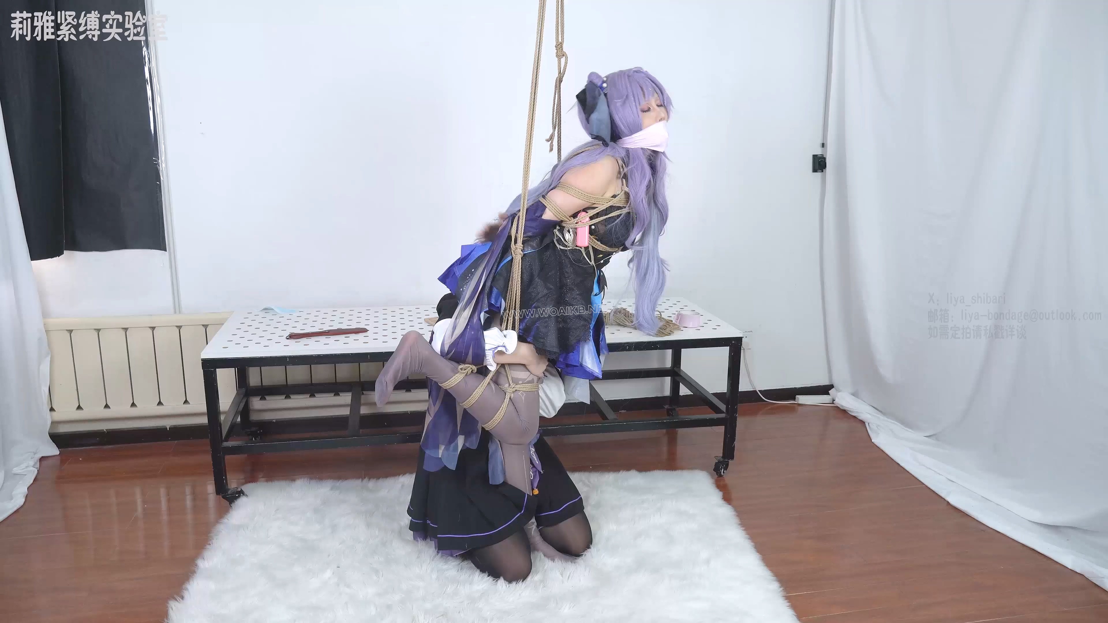 落难的玉衡星 DIDcosplay棒子紧缚堵嘴封嘴单腿吊蛋蛋强膏呼吸抑制黑丝 预览图 5