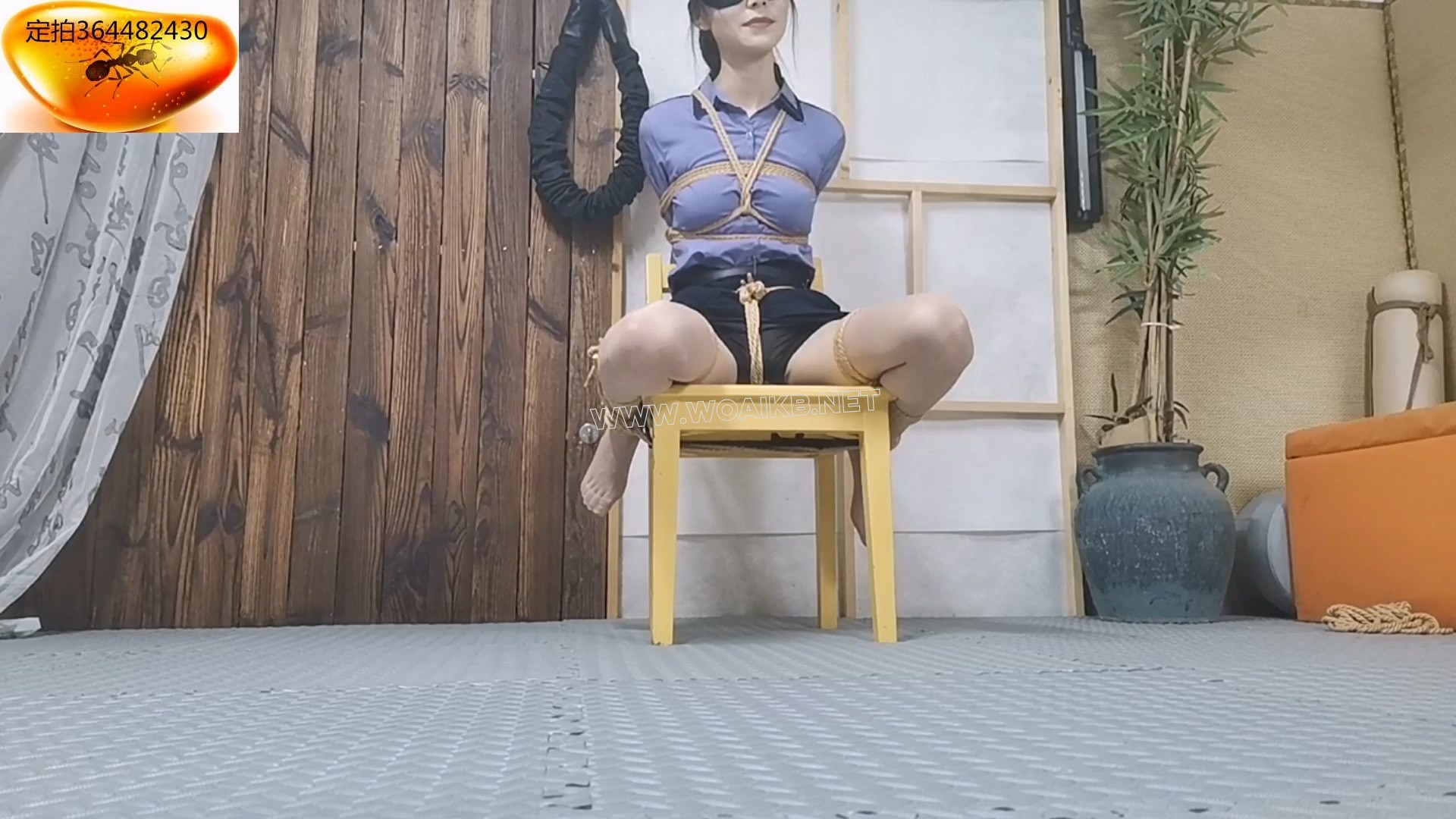 橘子奴隶秘书（下集） 橘子调教升级，羞耻M开脚缚+棒棒振阴呻求饶+处罚电击抖动中+... 预览图 7